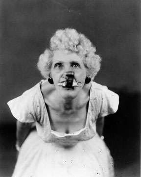 Mimi Garneau, Sword Swallower. Photo courtesy of Ward Hall.