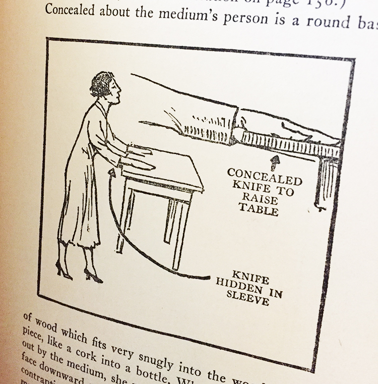 Table tipping, from Spook Crooks, by Julien Proskauer (1928)