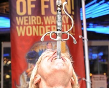 Dan Meyer, sword swallower.