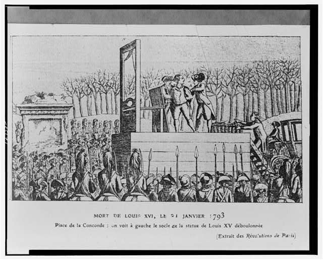 The Guillotine at work during the French Revolution