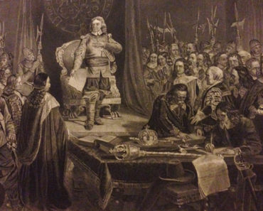 Oliver Cromwell refusing the crown.