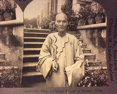 Dr. Ding, with three long fingernails. Hartzman Stereoview Collection.