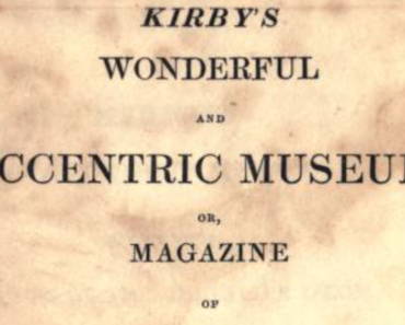 Kirby's Wonderful and Eccentric Museum, title page.