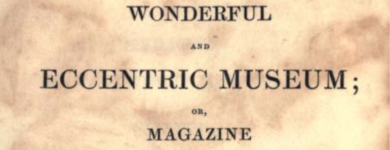 Kirby's Wonderful and Eccentric Museum, title page.