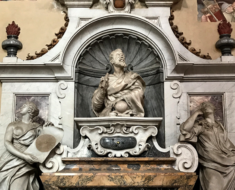 Galileo's mausoleum in Santa Croce.