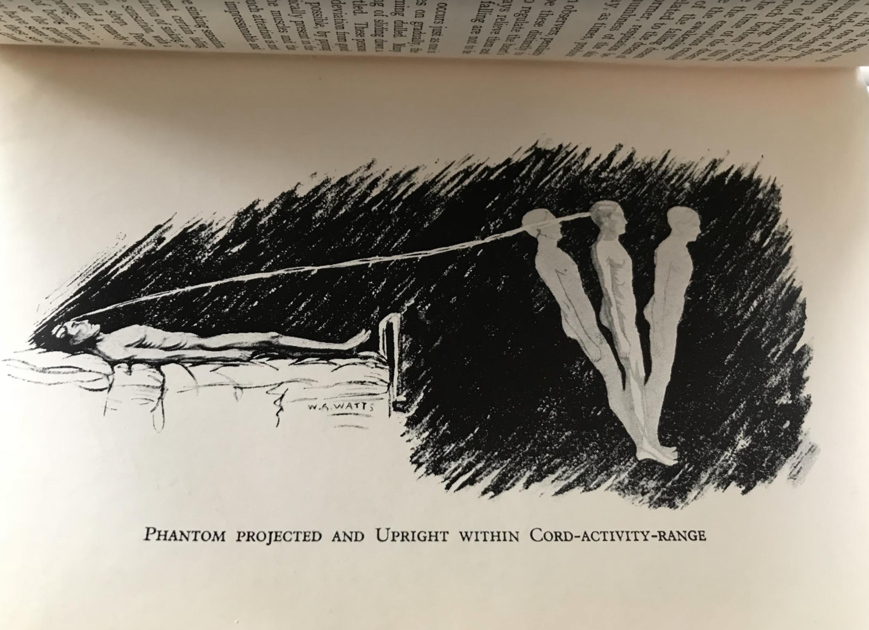 Astral Projection, from The Projection of the Astral Body, by Hereward Carrington and Sylvan Muldoon (1929).