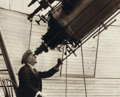 Percival Lowell observing the planets.