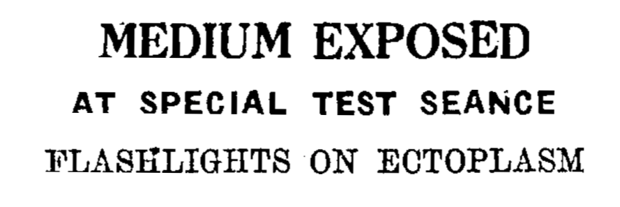 Headline from the Evening Post, November 1, 1926.