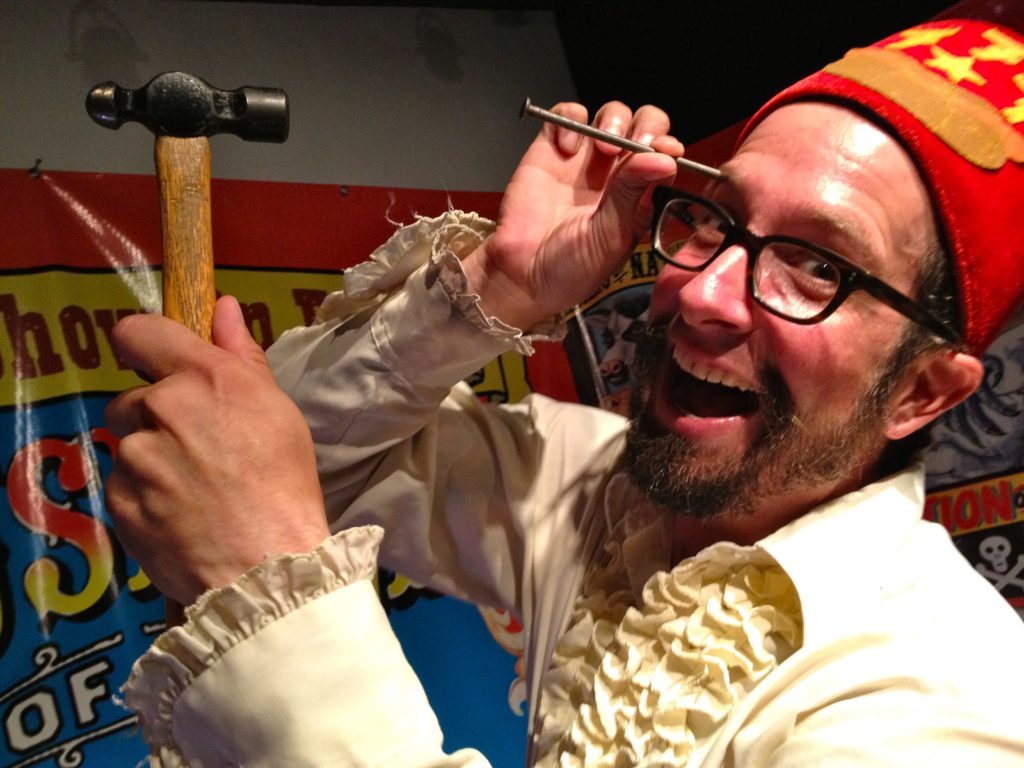 Blockhead Benny is one of the featured performers at the Museum of the Weird. Photo courtesy of Steve Busti.