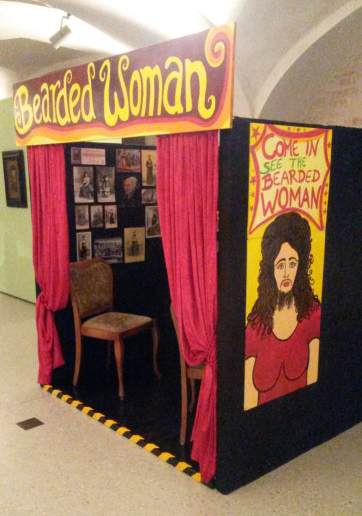 A rebuild of the bearded lady's booth for a museum exhibition.