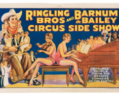 Lot 104: Ringling Bros. and Barnum & Bailey Circus. Side Show. Erie Litho, 1930s. Photo courtesy of Potter & Potter Auctions.