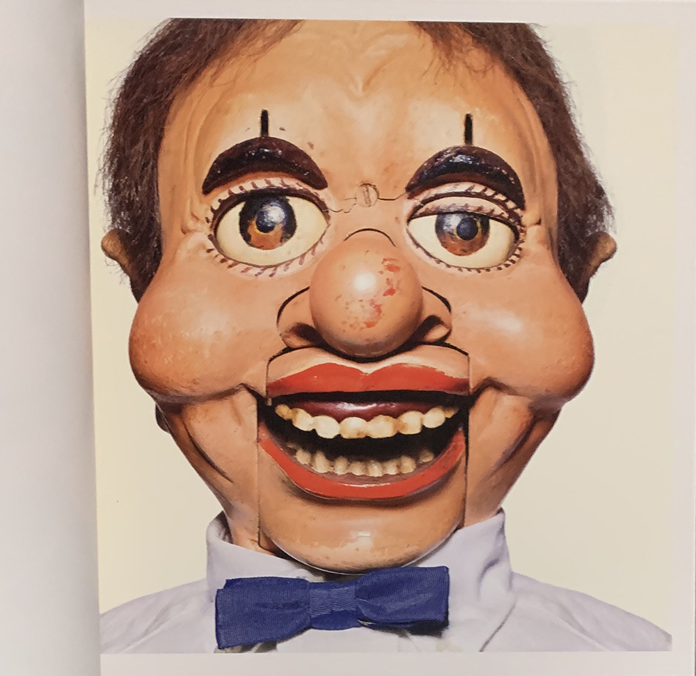 Another page from Matthew Rolston's "Talking Heads" featuring a ventriloquism dummy called Uncle Eddie.