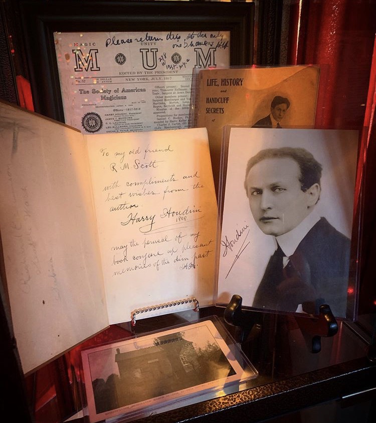 Signed Houdini pieces are among James Freeman's prized possessions. Photo courtesy of James Freeman.