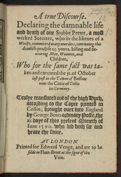 Werewolf pamphlet