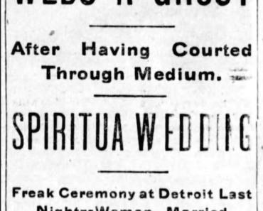ghost wedding headline 1902