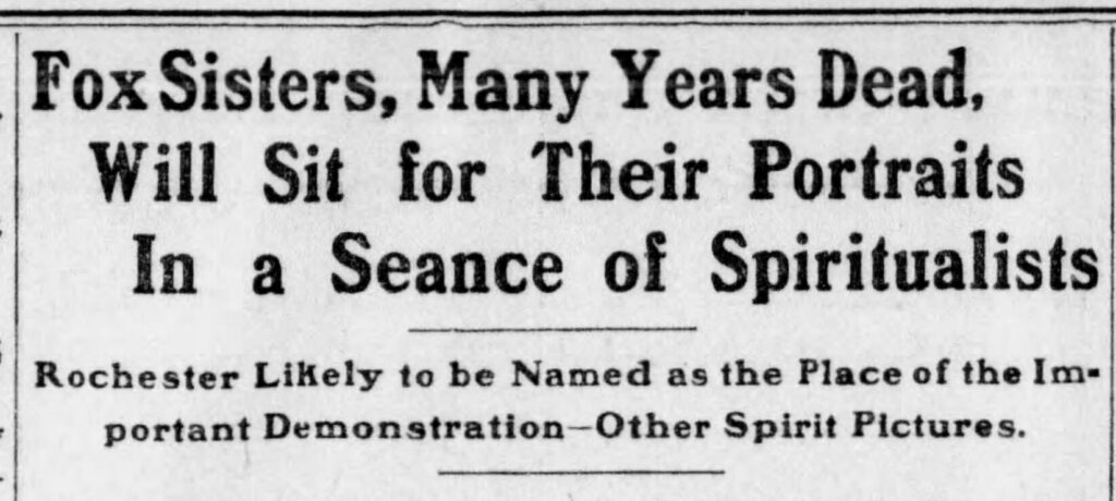 Fox Sisters Headline, 1906